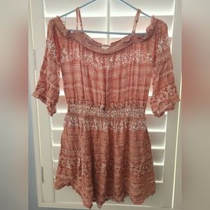 Red Floral Boho Dress